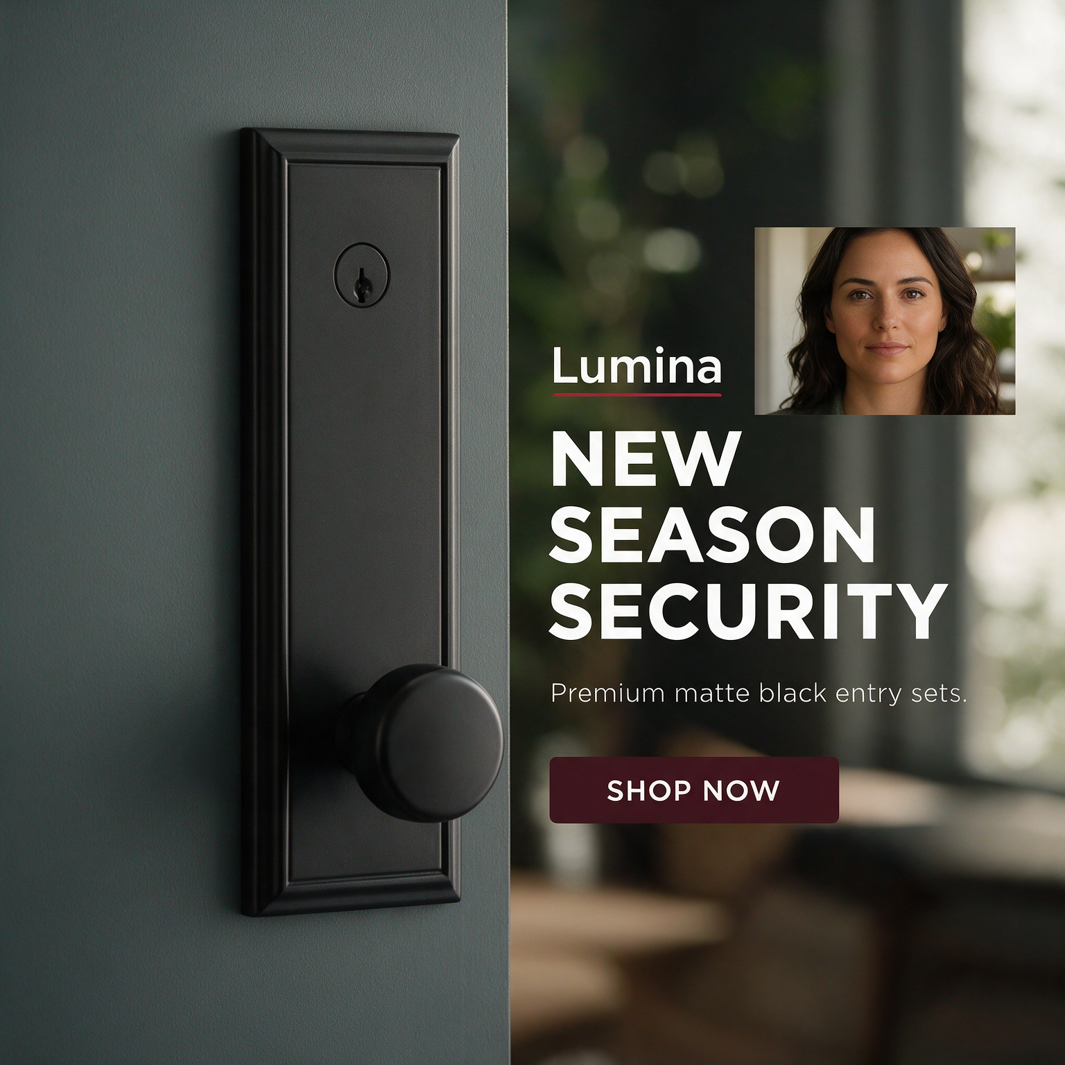 New Season Security – Lumina Matte Black Entry Set