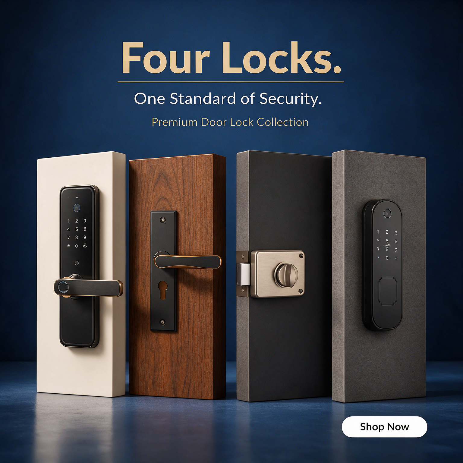 Four Locks. One Standard of Security. – Premium Door Lock Collection